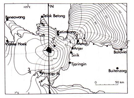 Krakatoa Krakatau Volcano Tsunamis Generated By The Explosions And