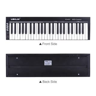 WORLDE KS49C 49-Key USB MIDI Keyboard Controller Built-in Sound Source ...