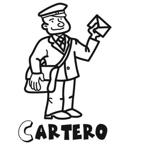 Dibujo Para Colorear De Un Cartero