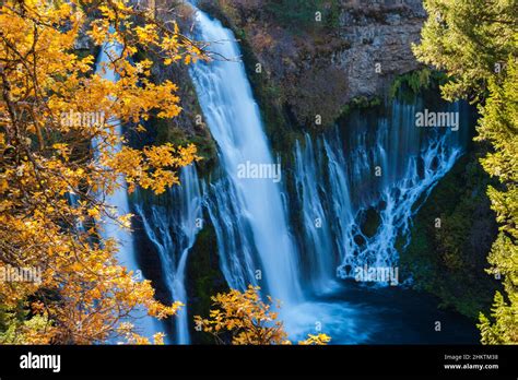 Burney Falls in Fall Color Stock Photo - Alamy