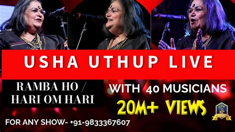 Usha Uthup Live I Bappi Lahiri I Ramba Ho I Hari Om Hari I Anant