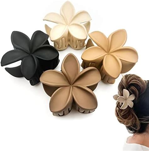 Amazon Luvearo Pc Nonslip Matte Flower Hair Clips For Women