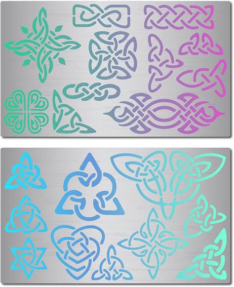 Amazon GORGECRAFT 2 Styles Metal Celtic Knot Stencil Stainless