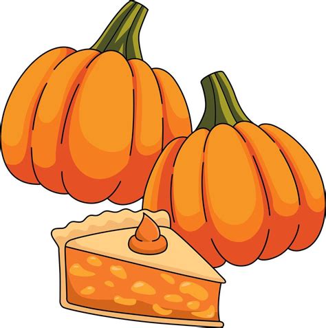 Thanksgiving Pumpkin Pie Cartoon Colored Clipart 8209055 Vector Art at ...