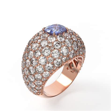 Cushion Cut Tanzanite Statement Ring