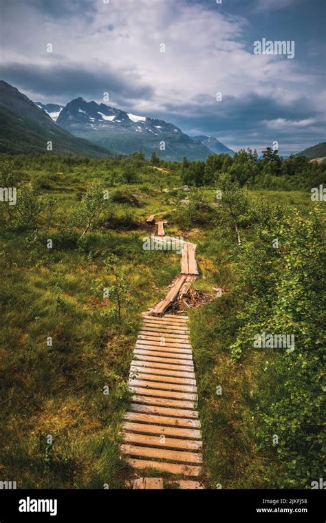 Trail To Skarfjell Mountain In Innerdalen Norway Stock Photo Alamy