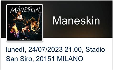 Biglietti Concerto Maneskin In Vendita A Milano