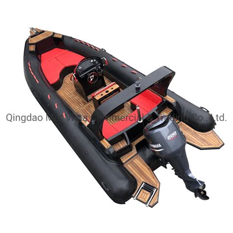 Ce Newest Model Rib 760 Luxury Fiberglass Inflatable Speed Boat With