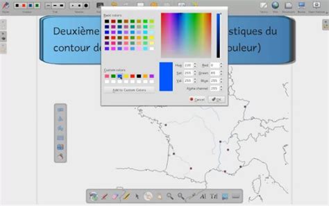 Réaliser un croquis en géographie avec Open Sankore créer des polygones