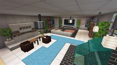 Minecraft Comment Faire Un Magnifique Salon Moderne Rapide Et