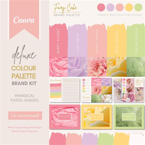 Deluxe Brand Palette Editable Canva Colour Palette With Hex Etsy Uk