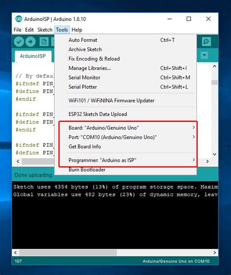 Program ATtiny85 Using Arduino IDE Burn Bootloader Board Installation