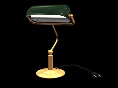 Vintage Brass Desk Lamp 3d Model 3dsmax Files Free Download Cadnav