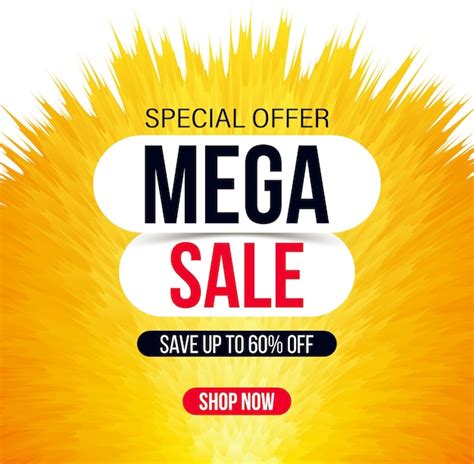 Premium Vector Abstract Sale Banner In Bright Yellow Color For