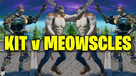 Kit Vs Meowscles Emote Dance Off Perfect Timing Kit Meets His Dad Fortnite Music Video Youtube