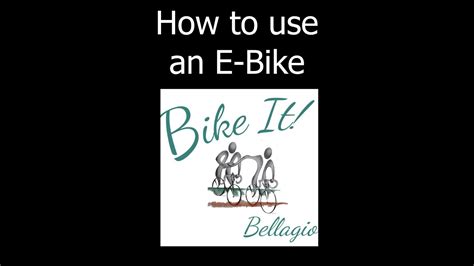 How To Use An E Bike Youtube