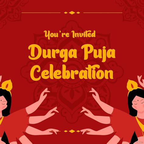 Durga Puja Invitation Card English Free Infoupdate Org