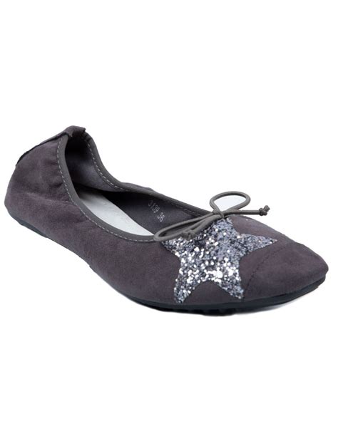 Ballerines Confort Femme En Daim Velours Toile Paillet E Semelle