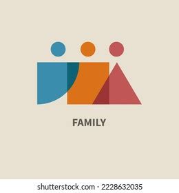 Family Friends Geometric Minimal Logo Teamwork Stock Vector (Royalty ...