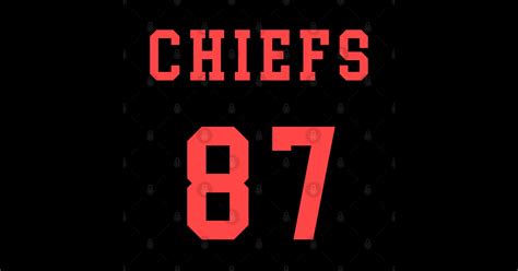 Kansas City Chiefs Number 87 - Kansas City Chiefs Football - Sticker ...