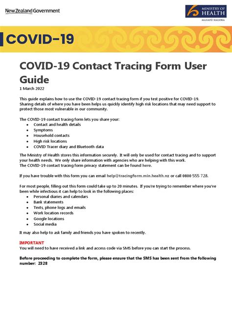 A Step By Step Guide To Completing The Covid 19 Contact Tracing Form