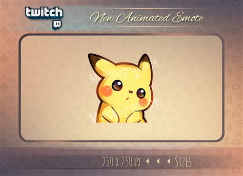 Animated Pikachu Inspired Emote Pokemon Inspired Animated Twitch