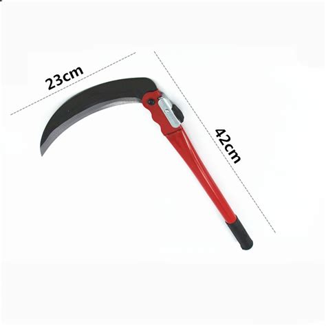 FURUIX Lightweight Gardening Grass Sickle Manganese Steel Sharp Long