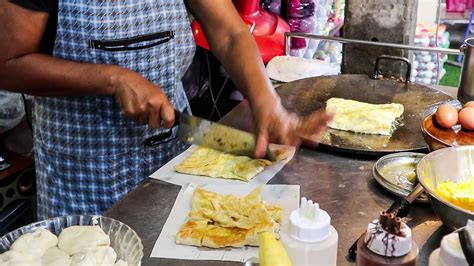 Thai Banana Egg Roti Street Food In Thailand Youtube