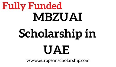 MBZUAI Scholarship in UAE 2023-2024 | Fully Funded