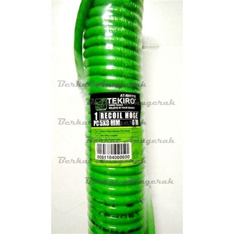 Jual TEKIRO Selang Angin Kompresor 5x8 Mm Panjang 6 M Hijau Recoil