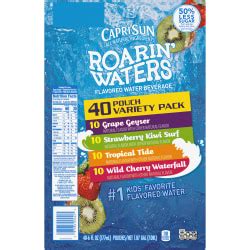 Capri Sun Roarin Waters Variety Pack 6 Fl Oz Pack Of 40 - Office Depot