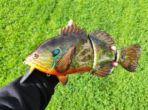 Mega Bluegill Handmade Custom Wooden Lures For Saltwater Fishing