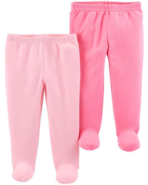 Child Of Mine By Carters Footed Pants 2 Pack Baby Girls