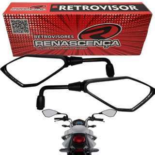 Retrovisor Kawasaki Z Haste Longa Graus Rosca Honda Cg Titan Fan