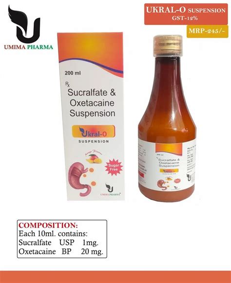 Ukral O Sucralfate Oxetacaine Suspension Ml Prescription At Rs