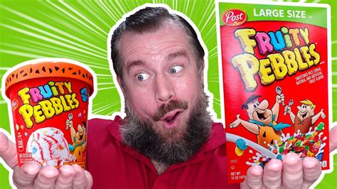 Fruity Pebbles Ice Cream VS Fruity Pebbles Cereal Taste Test YouTube