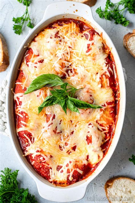 Easy Baked Stuffed Shells Recipe ⋆ Real Housemoms