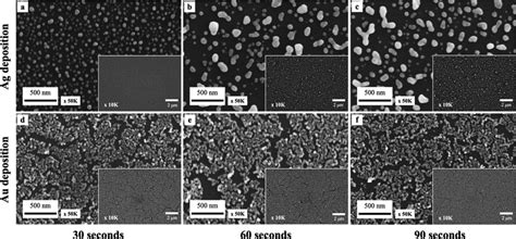 ×50k And ×10k Right Bottom Sem Images Of Silver Ag And Gold Au