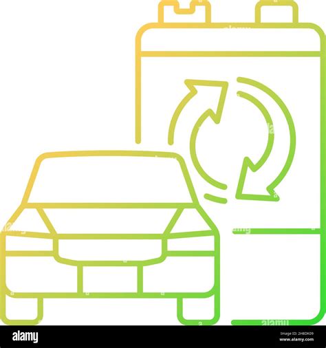 Recyclable EV battery gradient linear vector icon Stock Vector Image ...