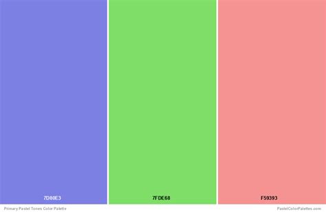 Primary Pastel Tones Pastel Color Palettes