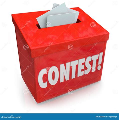 Contest Entry Form Box Enter Win Drawing Raffle Prize Stock ...