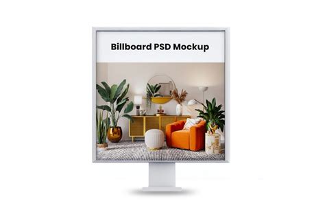 Simple Vertical Billboard PSD Mockup - TemplateMonster