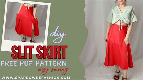 Slit Skirt A Beginner Friendly Guide With Free Pdf Pattern Sparrow