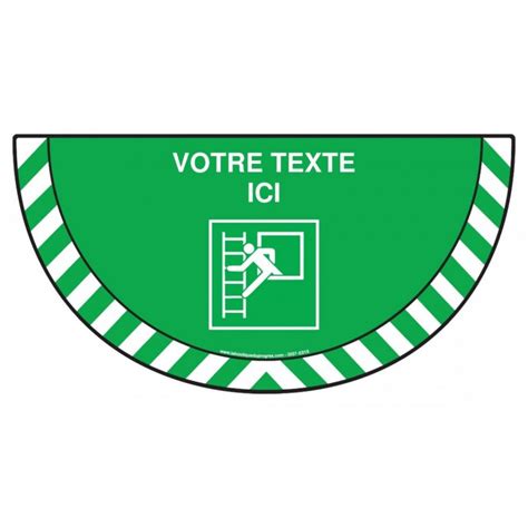 Picto demi cercle Cat 1 E016 Fenêtre avec échelle de secours Zone