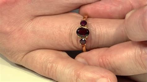 Bague En Argent Et Grenat Rhodolite Framboise Qa Juwelo Bijouterie