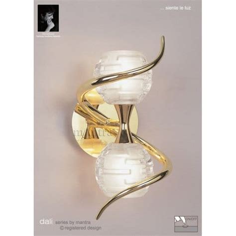 Mantra M0097PB S Dali 2 Light Switched Wall Fitting In Polished Brass