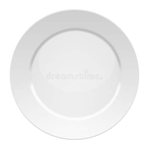 Vector Illustration Of Blank White Dinner Plate Stock Vector