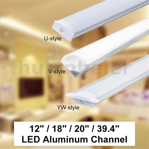 100cm U V YW Shape Aluminum LED Channel Track Holder 1 8cm Wide Modern