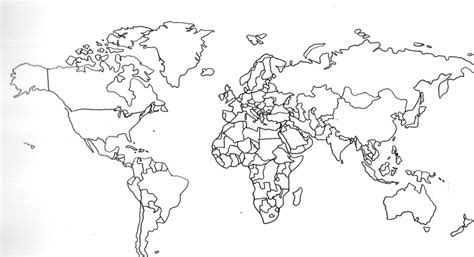 Free Printable Blank Outline Map of World [PNG & PDF]