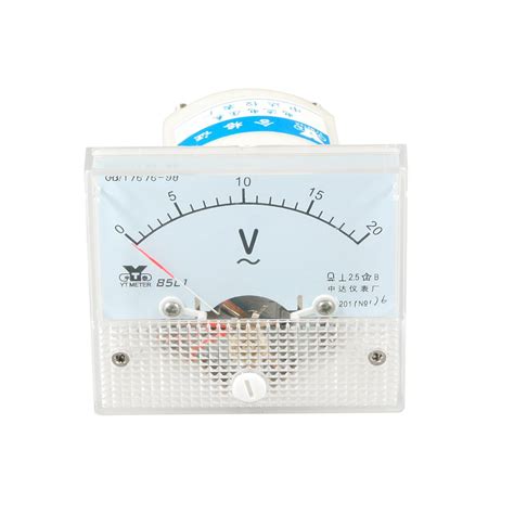 Uxcell 85l1 Ac 0 20v Rectangle Analog Panel Volt Meter Voltmeter Gauge Voltage Testers Amazon